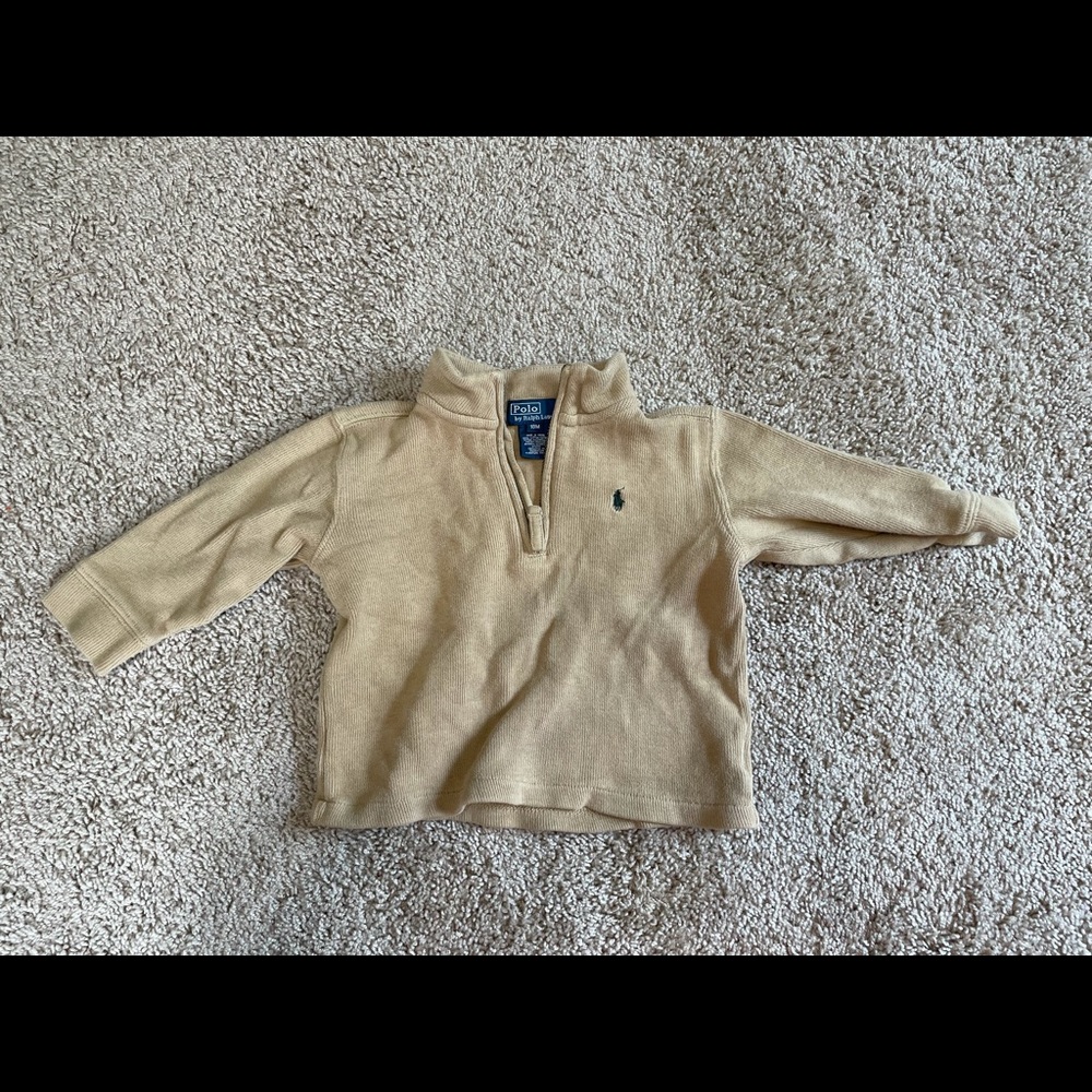 Tan polo half zip